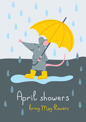 April showers bring May flowers card