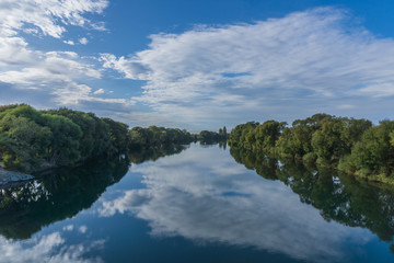 clouds over the river