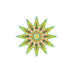 Fototapeta na wymiar Aboriginal art dots painting icon logo design vector template