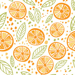 Orange colorful seamless pattern