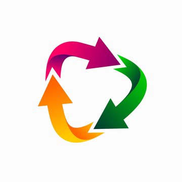 recycle logo that formed play button