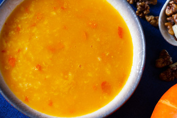 Chinese food pumpkin soup pumpkin rice porridge