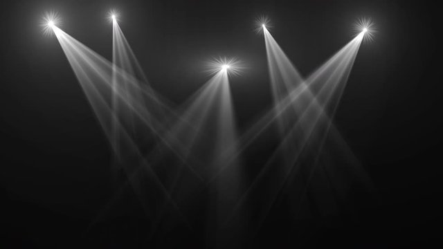 abstract of empty stage with colorful spotlights or Several bright projectors for scene lighting effects . can be used for display or montage your products