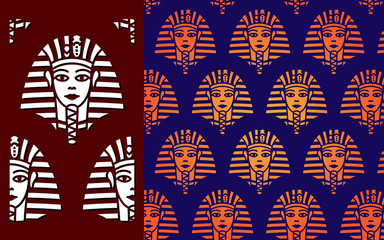 Seamless Pattern Tutankhamun