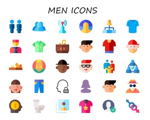 Modern Simple Set of men Vector flat Icons