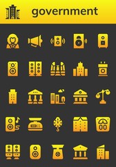 Modern Simple Set of government Vector filled Icons