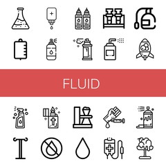 Set of fluid icons
