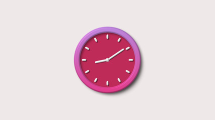 3d red dark clock icon,white background 3d clock icon,clock icon,clock counting down image