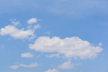 Blue sky with clouds in the afternnon, Nature background