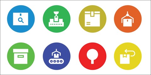 Modern Simple Set of carton Vector filled Icons
