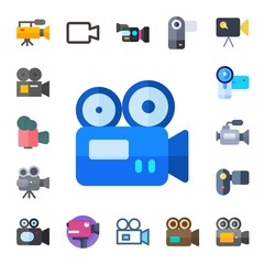 camcorder icon set