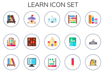 Modern Simple Set of learn Vector flat Icons