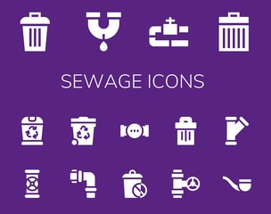 sewage icon set