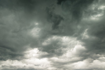 Obraz premium Before storm and heavy rain dark clouds in the sky awesome atmosphere