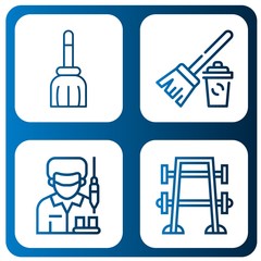 Set of working icons