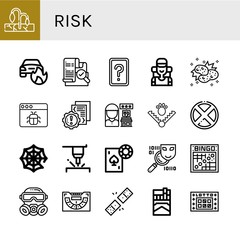 Set of risk icons
