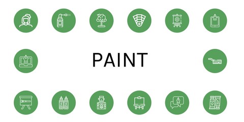 Set of paint icons