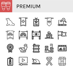 premium simple icons set