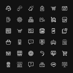 Editable 36 online icons for web and mobile