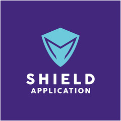 Shield logo design vector template with Flat Concept style. protect Symbol and modern icon for Company And Business.