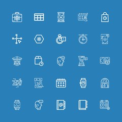 Editable 25 time icons for web and mobile