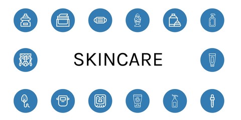 Set of skincare icons