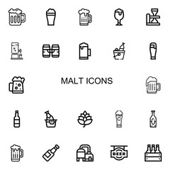 Editable 22 malt icons for web and mobile