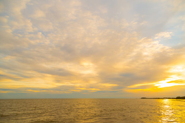 Sky and clouds in golden moment nature