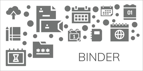 Modern Simple Set of binder Vector filled Icons
