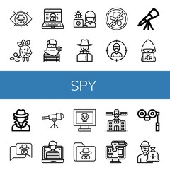 spy icon set