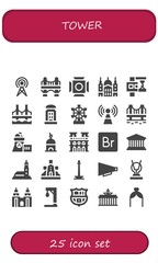 tower icon set