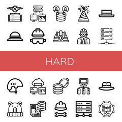 Set of hard icons
