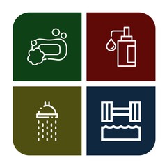 wash icon set