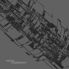 Abstract translucent geometric shapes on a gray vector wallpaper backgrounds