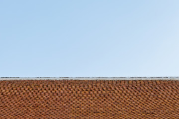 Orange color of roof tile of Temple .
