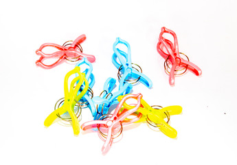 A bunch of colorful clips