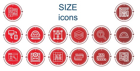 Editable 14 size icons for web and mobile