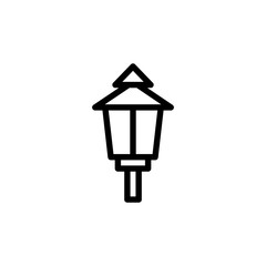 Vector illustration, lamp garden icon design