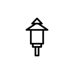 Vector illustration, lamp garden icon design