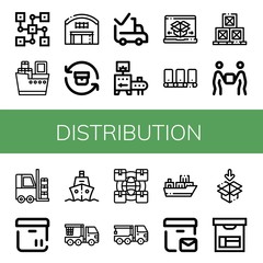 Set of distribution icons