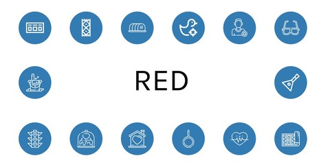 red icon set