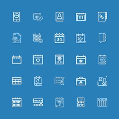 Editable 25 schedule icons for web and mobile