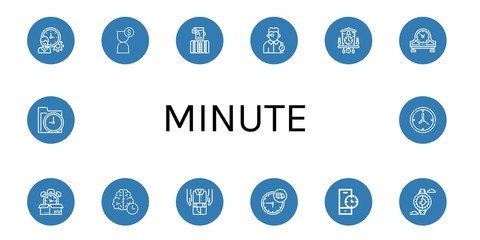 minute icon set