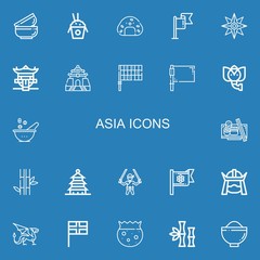 Fototapeta na wymiar Editable 22 asia icons for web and mobile