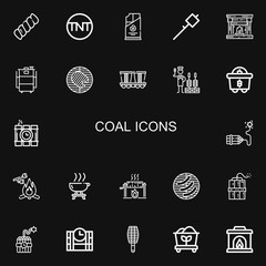 Editable 22 coal icons for web and mobile