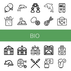 bio simple icons set