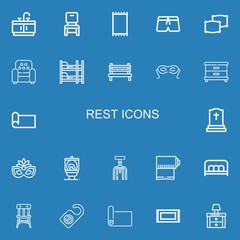 Editable 22 rest icons for web and mobile