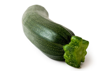 fresh green zucchini isolated on white