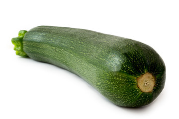 fresh green zucchini isolated on white