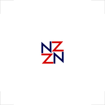 initial N Z letter logo spin design